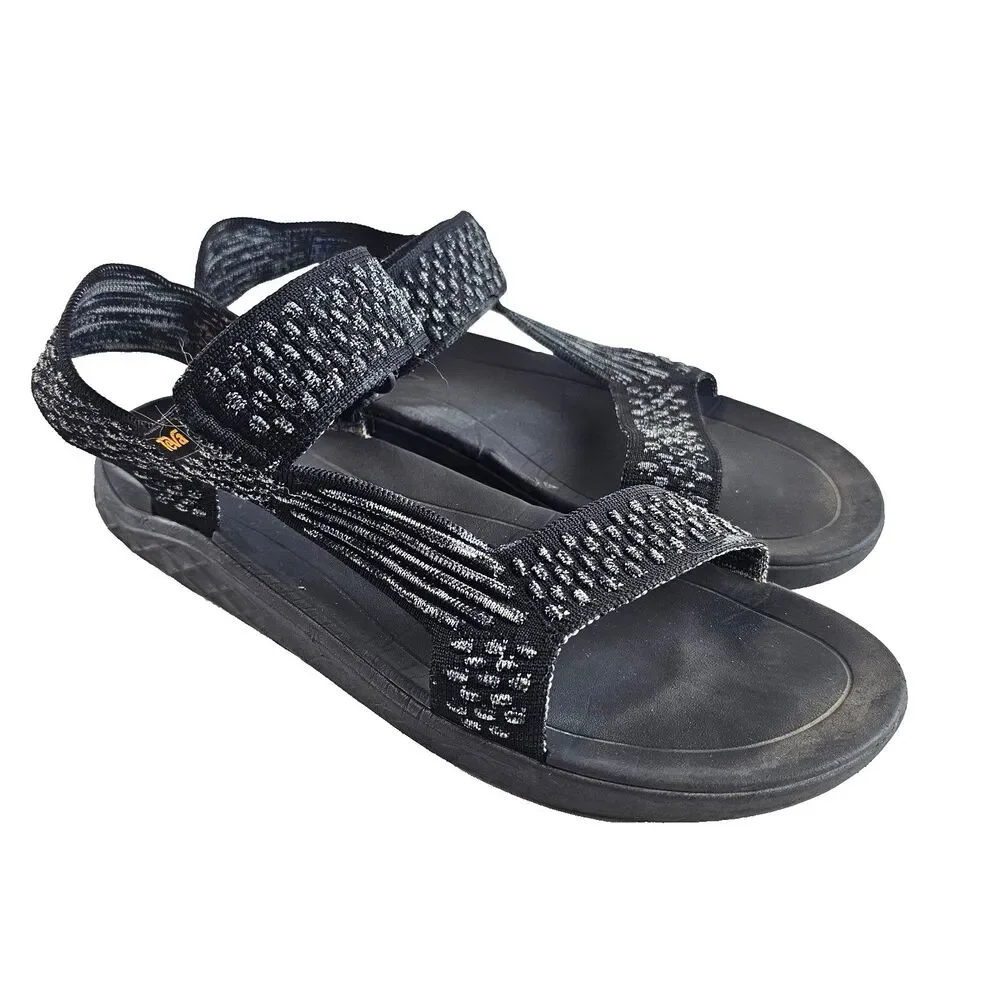 Teva Terra Float 2 Knit Sandals Mens 10 Black Gray Sport Hiking Outdoor Strap